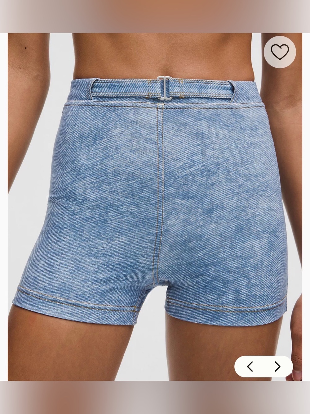 lululemon athletica Everlux Denim-Print Short 3"